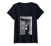 Mujer Tom Baker Doctor Who Mary Tamm Romana Tardis 1978 Camiseta Cuello V