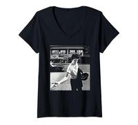 Mujer Tom Espera la Foto del Cantante de Blues de Tom Traubert por AJ Barratt Camiseta Cuello V