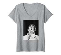 Mujer Tom Jones Cantando en Vivo en Cardiff, Gales 1983 Camiseta Cuello V