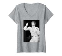 Mujer Tom Jones no es Inusual Gira por Estados Unidos en Vivo 1983 Camiseta Cuello V