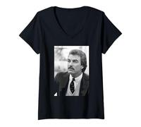 Mujer Tom Selleck Thomas Magnum P.I. Actor 1985 Camiseta Cuello V