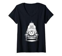 Mujer Tomate en el sofá de un terapeuta "No estoy seguro de si soy una fruta" Camiseta Cuello V