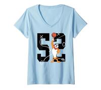 Mujer Tony The Tiger Basketball 52 Frosted Flakes Cereal para el Desayuno Camiseta Cuello V