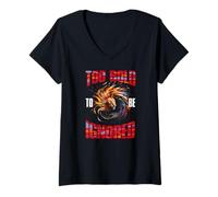 Mujer Too Bold TO BE Ignored Camiseta Cuello V
