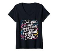 Mujer Too Short To Ride Your Emotional Roller Coaster - Camiseta Cuello V
