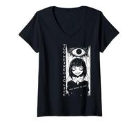 Mujer Too Weird To Live Too Rare To Die Creepy Anime Goth Phonk Camiseta Cuello V