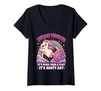 Mujer Tooter público es más Que un Pedo es Arte botín Camiseta Cuello V