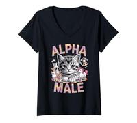Mujer Top G Cute Kittens Unicorn Rainbow Camiseta Cuello V