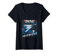 Mujer Top Gun Retro Chrome The Need for Speed Action Movie Camiseta Cuello V