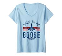 Mujer Top Gun Talk To Me Goose Camiseta Cuello V