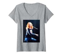 Mujer Tori Amos Cantante En El Piano Live Camiseta Cuello V