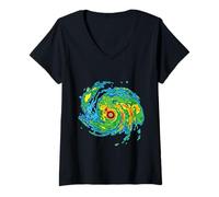 Mujer Tormenta Tornado Twister Huracán Tiempo Tornados Chaser Camiseta Cuello V