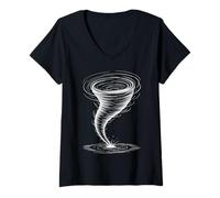 Mujer Tornados Meteorólogo Divertido Tornado Camiseta Cuello V