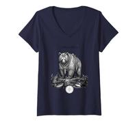 Mujer Torngarsuk Soberano Ártico de los Mares Ocultos Camiseta Cuello V