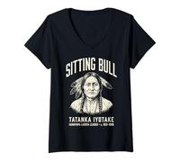 Mujer Toro Sentado Tatanka Iyotake Hunkpapa Camiseta Cuello V