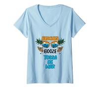 Mujer Tossa de Mar Playas Divertido España Vacaciones Coincidencia Camiseta Cuello V
