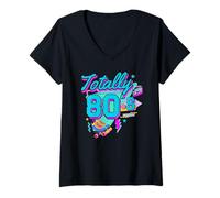 Mujer Totally 80s Retro Vintage Halloween Costume Style 90s Theme Camiseta Cuello V