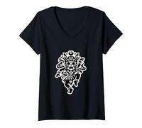 Mujer Tótem Dancing Spirit, diseño gótico Tribal místico Camiseta Cuello V