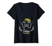 Mujer Totes mi Cabra Camiseta Cuello V