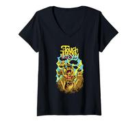 Mujer Touch The Sky Funny Dirt Bike Rider Gráfico Humor Motocross Camiseta Cuello V