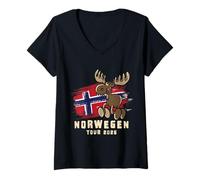 Mujer Tour por Noruega 2026 - Alce Camiseta Cuello V