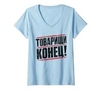 Mujer Tovarisi Konyec - Camaradas han Terminado Las Elecciones húngaras 2026 Camiseta Cuello V