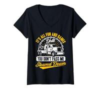 Mujer Tow Truck Driver Wrecker Its All Fun Until You Don't Pass me Camiseta Cuello V