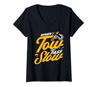 Mujer Tow Truck Driver Wrecker When I Tow You Pass Slow Camiseta Cuello V