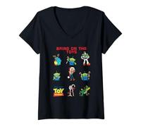 Mujer Toy Story Bring On Toys Navidad Camiseta Cuello V