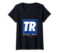 Mujer TR Trail Running Funny Outdoor Runner Senderismo Entrenamiento Camiseta Cuello V