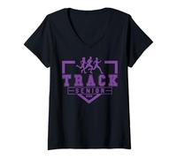 Mujer Track Senior Night Track Senior 2026 Graduación 50 Camiseta Cuello V