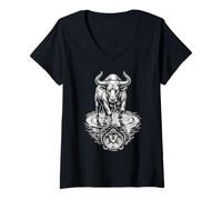 Mujer Trader | Trading en el Mercado de valores, Bull & Bear Reflection Camiseta Cuello V