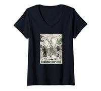 Mujer Trading Hop To It Vintage Stock Market Day Trader Camiseta Cuello V