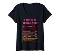 Mujer Traductor de Idiomas Divertidos Camiseta Cuello V