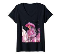 Mujer Traje de Cowgirl Horse Lover Rodeo Western Country para conciertos Camiseta Cuello V