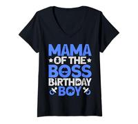 Mujer Traje de Fiesta de cumpleaños de mamá del Jefe como un Jefe mamá Camiseta Cuello V