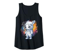 Mujer Traje espacial con casco de conejo astronauta para niñas Camiseta sin Mangas