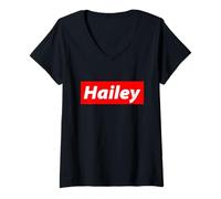 Mujer Traje Urbano de Hailey Name Y2K de los 90 para una niña Llamada Hailey Camiseta Cuello V