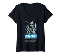 Mujer Trance Angel EDM Rave Camiseta Cuello V