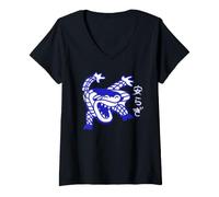 Mujer Tranquilidad, Paz Escrito con Kanji JAPONESES. Camiseta Cuello V
