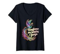 Mujer Transforma Mis Heridas en Fuerza Superación y Resiliencia Camiseta Cuello V