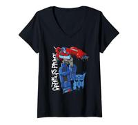 Mujer Transformers Optimus Prime Camiseta Cuello V
