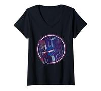 Mujer Transformers Optimus Prime Head Retro Gen 1 Camiseta Cuello V