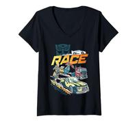 Mujer Transformers Race To The Finish Camiseta Cuello V