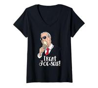 Mujer Treat Joe-Auto Presidente Joe Biden Come Helado Funny Meme Camiseta Cuello V
