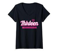 Mujer Trece #Officialteenager 13 Cumpleaños Niña 13 Años Camiseta Cuello V