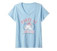 Mujer Trendy Apparel 4th of July Party In The USA Let Freedom Ring Camiseta Cuello V