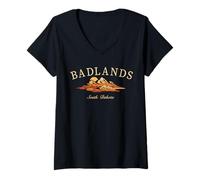 Mujer Trendy Apparel Badlands South Dakota Sunset Mountain Ridge Camiseta Cuello V