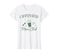 Mujer Trendy Apparel Caffeinated Mom Club Sunglasses & Iced Coffee Camiseta