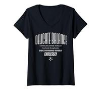 Mujer Trendy Apparel Endlessly Delicate Balance Unveiling Worlds Camiseta Cuello V